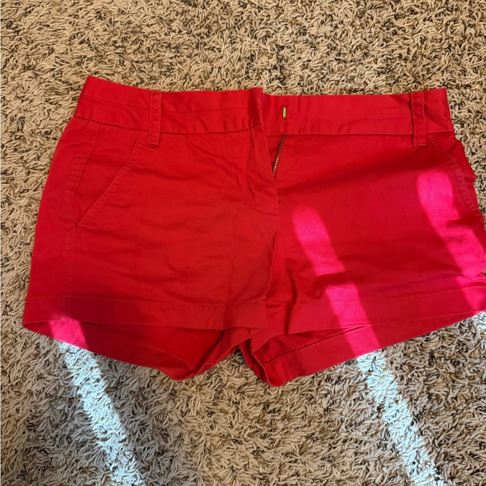 J.Crew Women's Red Chino Shorts